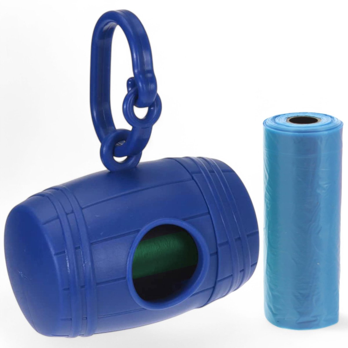 Dailygoods- Hondenpoepzakdispenser met clip - Biologisch afbreekbare Hondenpoepzakken - 15 Stuks Rol - Praktische Poepzakjesbox - Robuuste Kunststof Behuizing - Herbruikbaar - Poepzakjeshouder