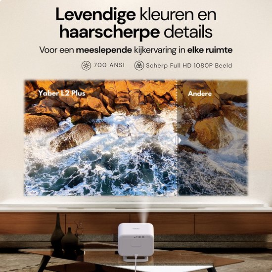 YABER L2S Beamer - JBL Sound - Dolby Audio - Full HD 1080P - 700