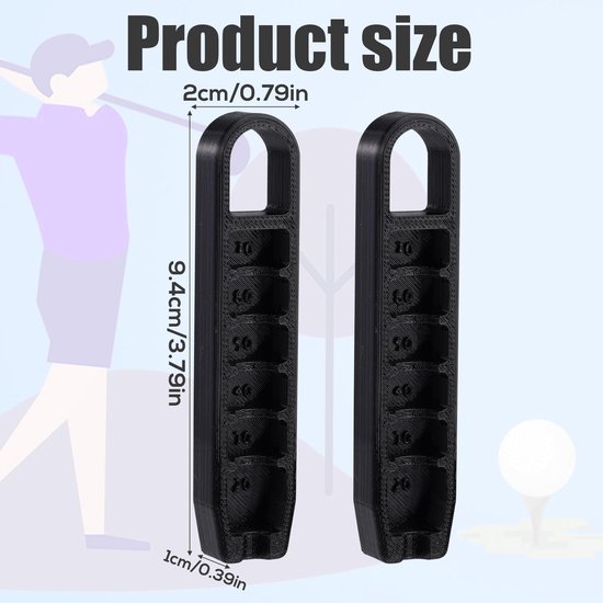 Golf Tee Hoogteversteller 2 Stuks - Verstelbare Golf Tee - Trainingsaccessoires - Precisie Tool - Lichtgewicht - Hoogwaardig PLA Materiaal - Golfaccessoires van GOLF — afbeelding 3