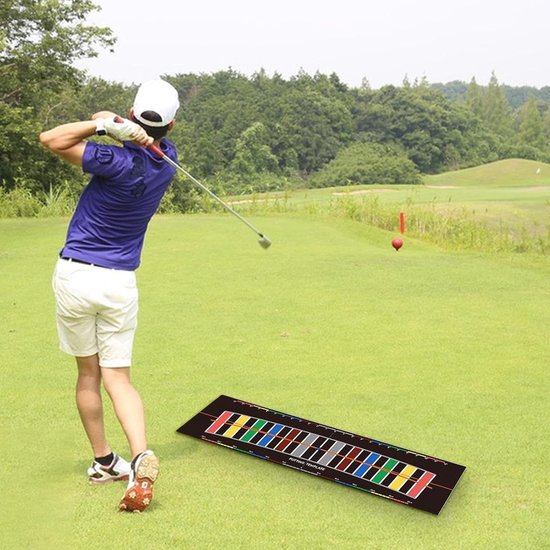 Golf oefenmat - Putting trainer - Golfvaardigheden verbeteren - Booglay-out precisie - 3 meter lang - Groen van GOLF — afbeelding 5
