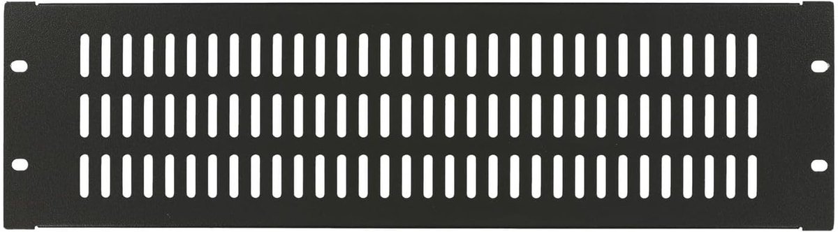 Rack Paneel - Serverkast Paneel - Apparatuur Organiseren - Geperforeerd Ontwerp - 3U - Zwart