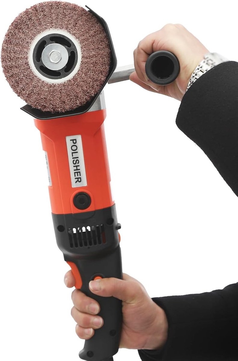 Handpolijstmachine - Polijstapparaat - Oppervlakken Behandelen - Variabele Snelheid - 1400 W - Zwart Oranje