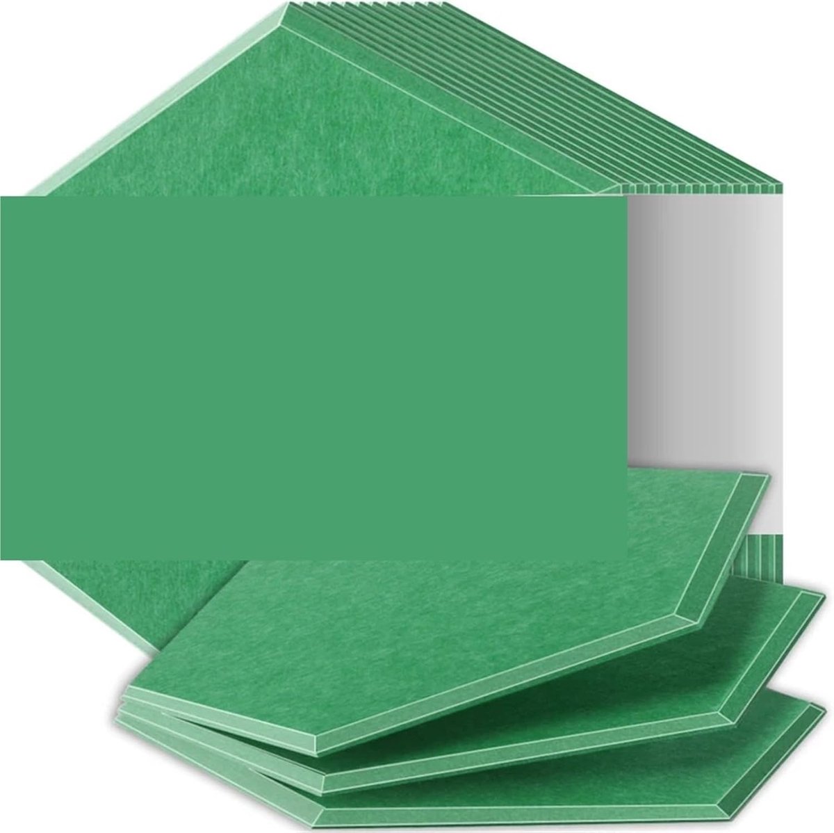 Akoestische Panelen - Geluidsisolatie Platen - Studio Geluid - Hoge Dichtheid - 6 Stuks - Groen