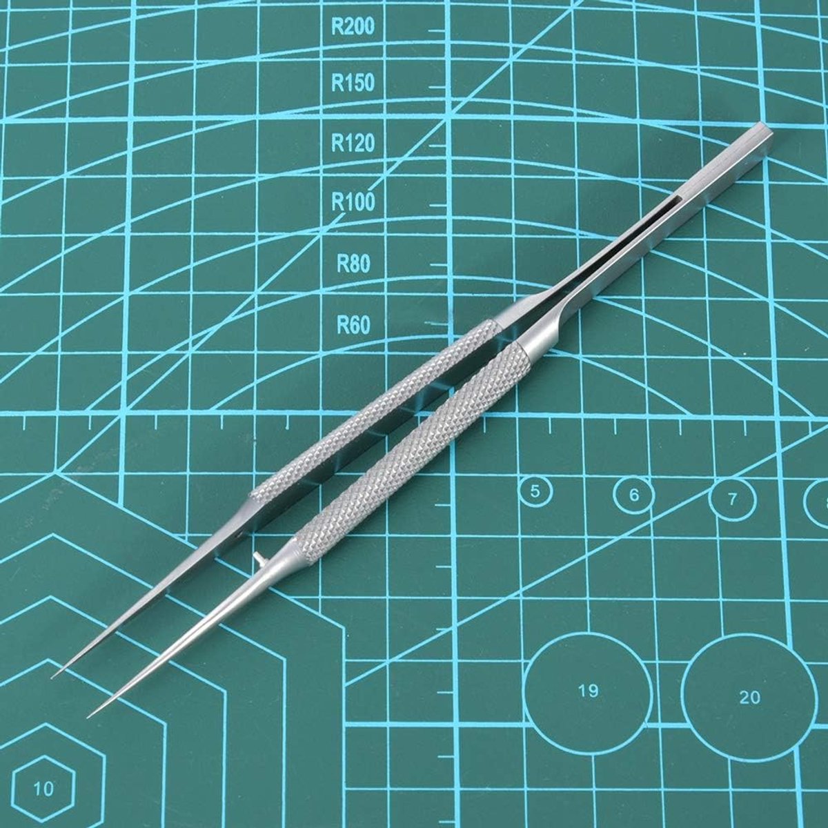 Precisie Pincet - Puntige Tang - Fijne Reparatie - 015 mm Scherpe Punt - 12 cm - Zilver