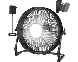 SNJY® Vloerventilator - Luchtkoeler - Statiefventilator - Ventilator Staand - 30cm - 18 V - Zwart