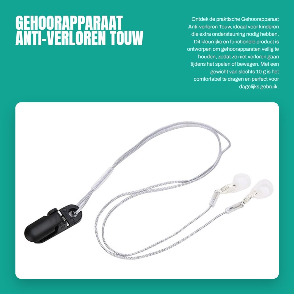 Dailygoods- Gehoorapparaat Oplaadbaar - Gehoorversterker - Hoorapparaten voor Slechthorenden - Antiverlies Touw - Geluidsversterkers - Praktisch Ontwerp - Hoortoestel