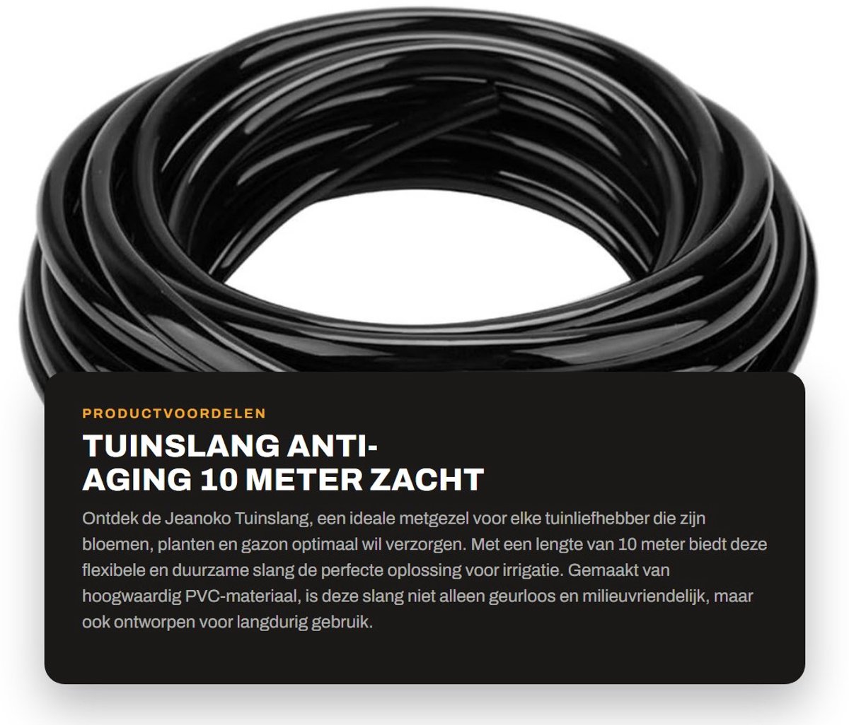 Dailygoods- Tuinslang 10 Meter - Flexibel - Duurzaam PVC - Antiveroudering - Irrigatie - Voor planten en bloemen - Irrigatieslang