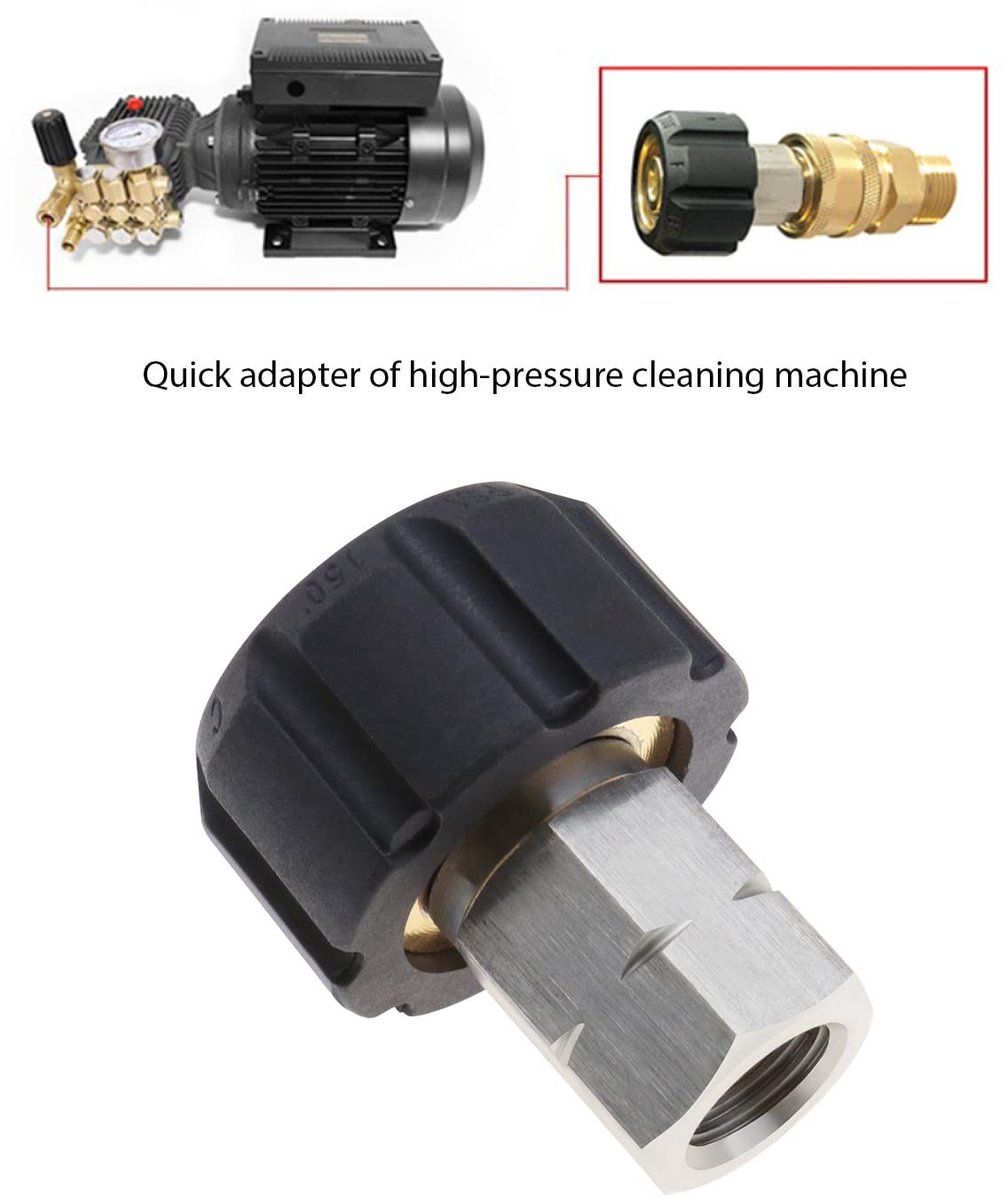 Dailygoods - Adapter voor Hogedrukreiniger M22 naar 1/4 Inch NPT Metalen Slang