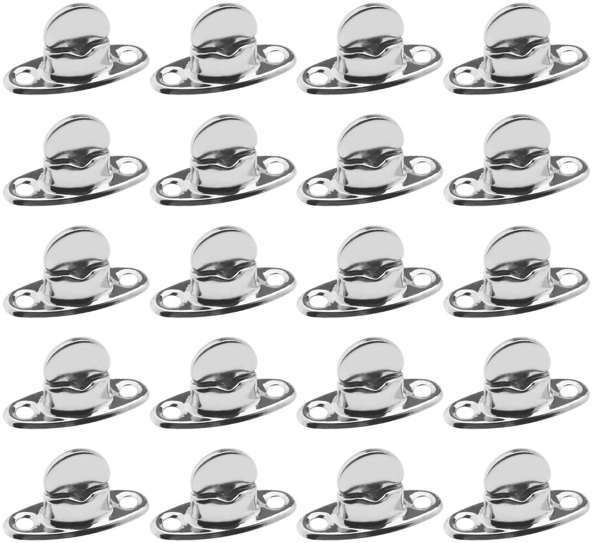 Dailygoods- Draaiknopslot 20 Stuks - Vervangingsaccessoires - Metaal - 14x32mm - Slijtvast - Voor Autostoelhoes/Bootluifel/Handtas - Vergrendelingsslot