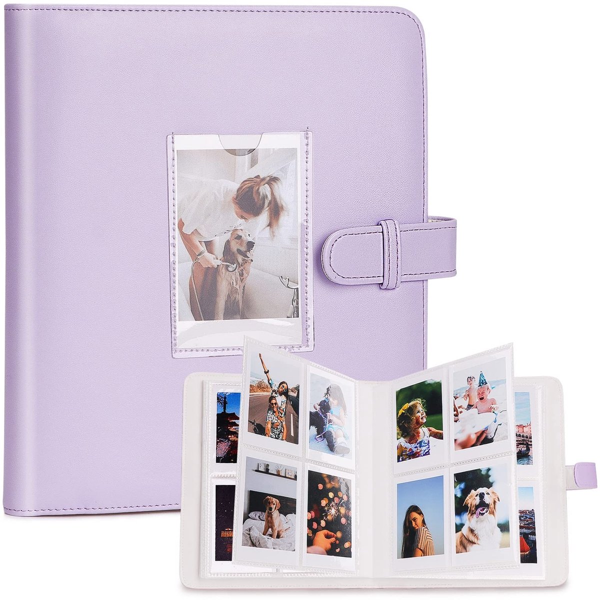 Dailygoods- Fotoalbum 272+1 Tas voor Instax 3 Inch Film - Compatibel met Fujifilm Instax Mini - Plakalbum - Fotoalbum Baby - Fotoalbum 10x15 - Stijlvol en beschermend - Instant Fotoalbum