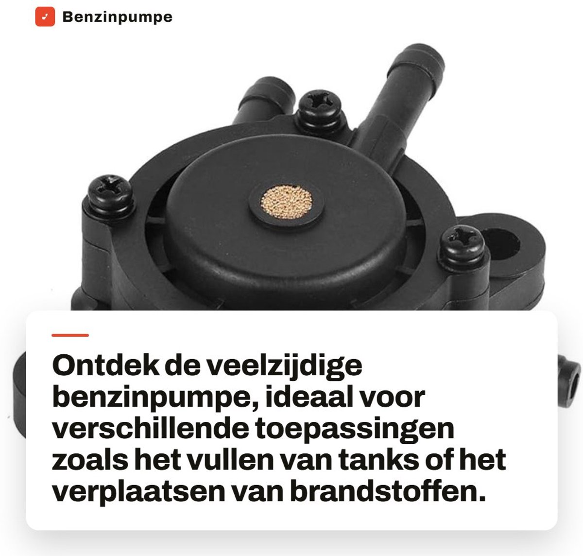 Dailygoods- Benzinepomp - Brandstofpomp Elektrisch - Benzinepomp Jerrycan - Schokbestendig - Voor diverse modellen - Hoogwaardige kwaliteit