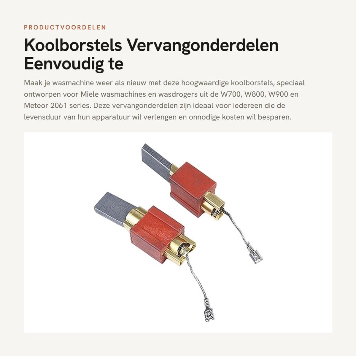 Dailygoods - Koolborstels - Vervangonderdelen - Eenvoudig te installeren - Wasmachine - Hoogwaardige kwaliteit - Bespaar op reparatiekosten - Geschikt...