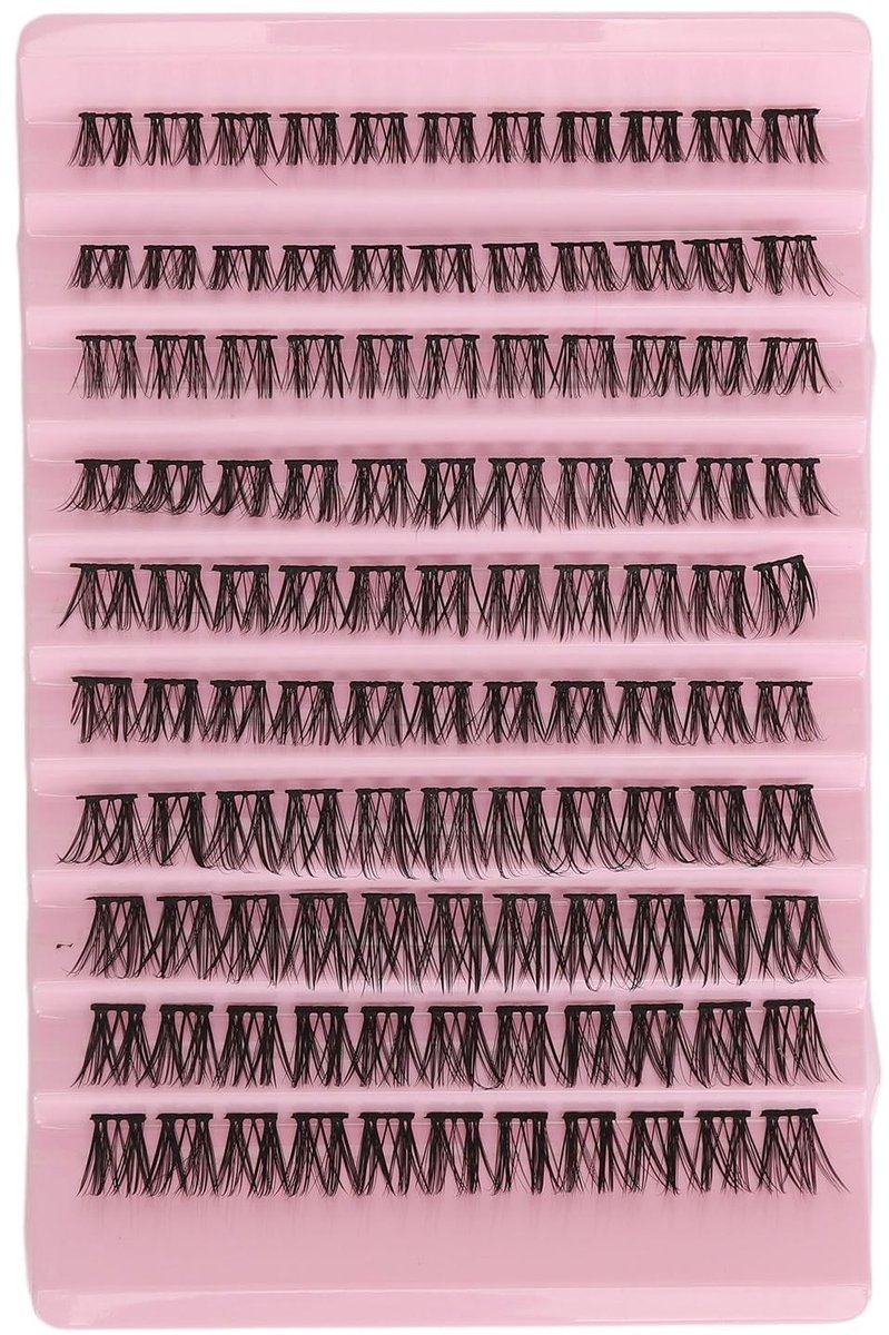 Dailygoods- Wimperset Lichtgewicht - Individuele Wimpers - Sterke Lijm - Eenvoudig Aan Te Brengen - Dramatisch Effect - Volumineuze Uiterlijk - Wimperextensions