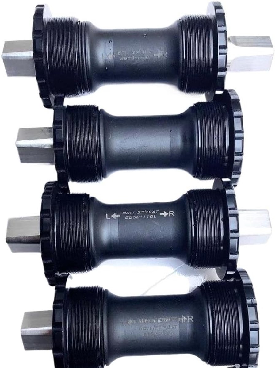 Trapas Fiets - Kranklager Onderdeel - Onderhoud Fiets - Titaniumlegering As - 68mm x 113mm - Zilver