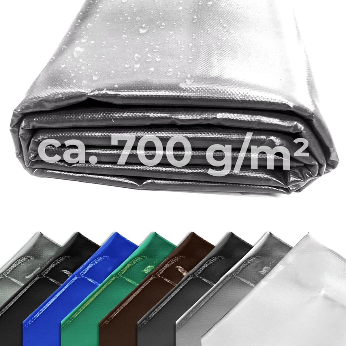 Zeil PVC - Waterdicht Dekzeil - Bescherming Buiten - Hoge UV Weerstand - 4 x 2.5 meter - Lichtgrijs