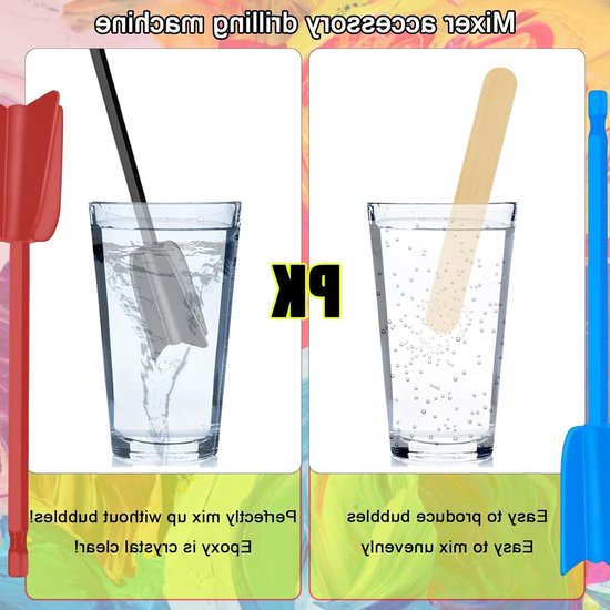 Blender Accessoire voor Hars Mixen, 6 Stuks, Epoxy Mixer, Klopper en Verf Menger voor Keramische Glazuur en Verf van Merkloos — afbeelding 3