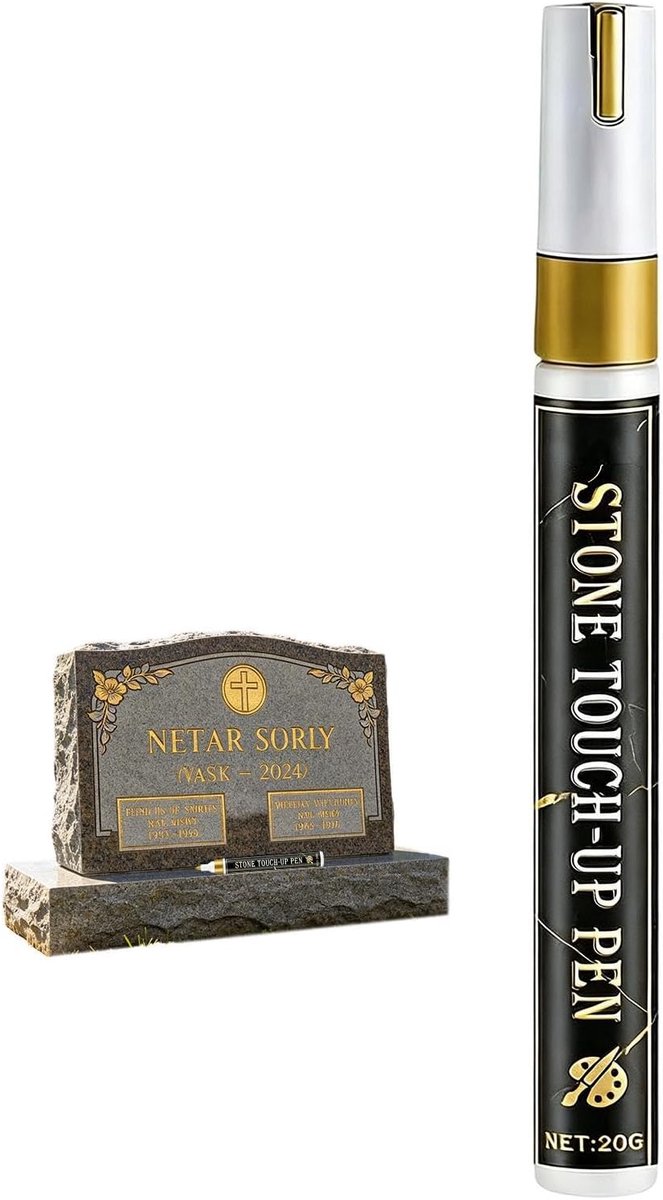 Verfmarker Fijne Punt - Permanente Marker - Kleur Herstellen - Sneldrogende Inkt - 14.5 cm Lengte - Goud