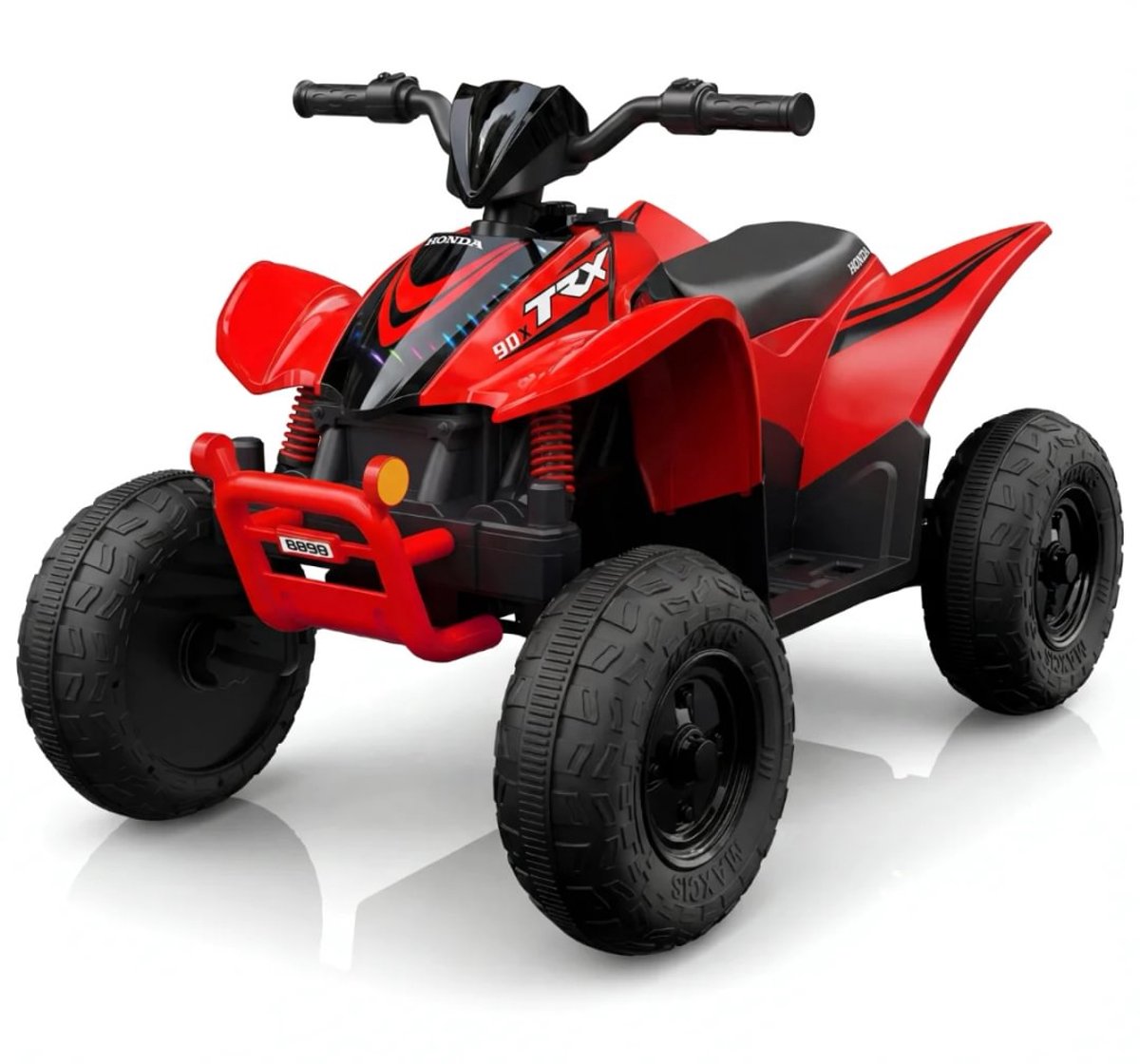 Honda TRX90X 12V Elektrische Kinderquad 3 tot 6 jaar – Officieel Gelicentieerd met Vernieuwde Li-ion Accu – Stoer Accuvoertuig met 4 Motoren, Schokdempers & Bluetooth – Rood