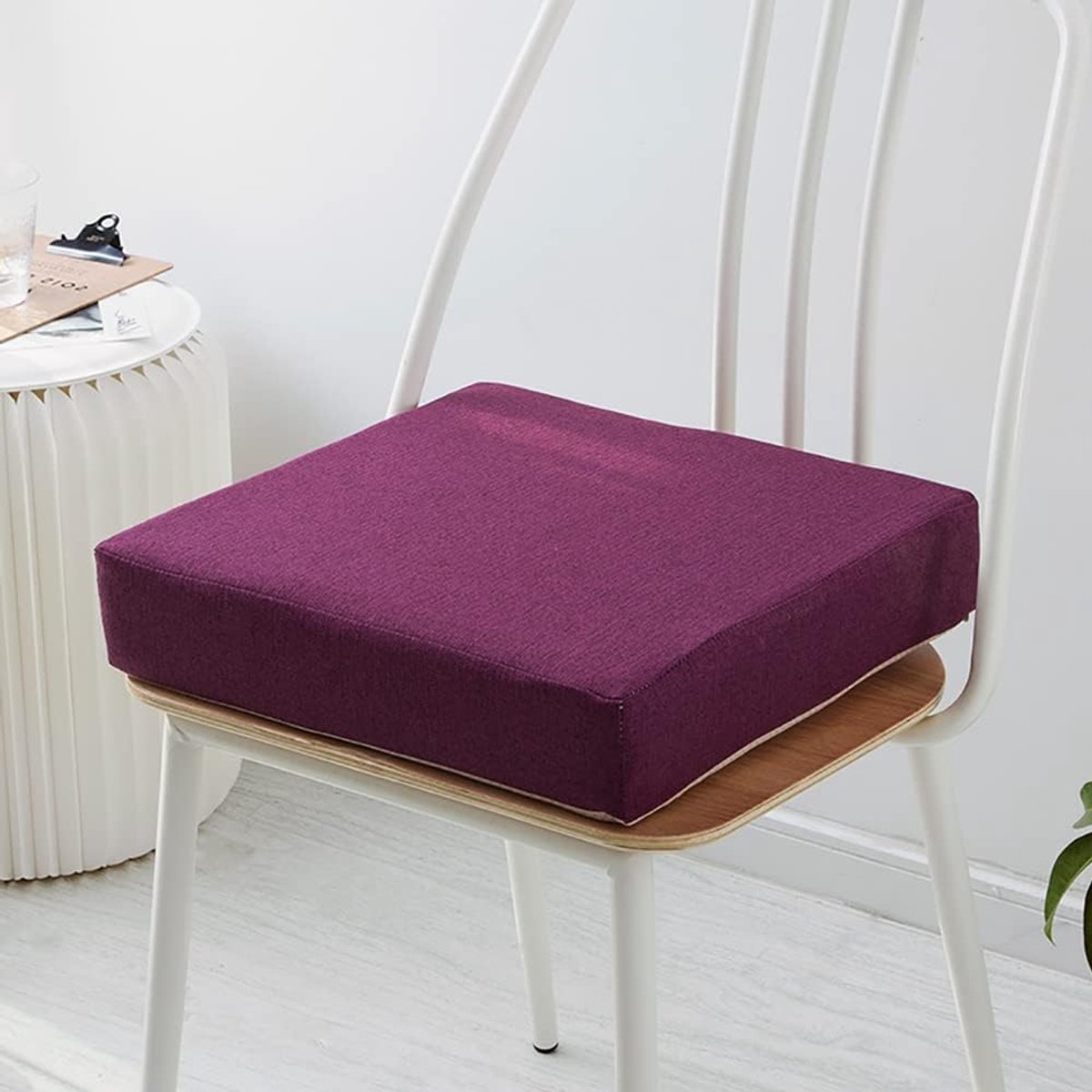 Stoelkussen Vierkant - Zitmat - Comfortabel Zitten - Extra Dikke Vulling - 50x50 cm - Paar