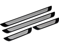Deurplaten RVS - Dorpelbeschermers Auto - Auto Beschermen - Krasbestendig Materiaal - 4 stuks - Zilver