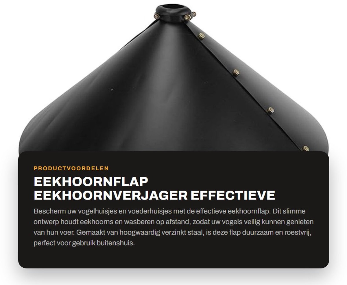 Dailygoods- Eekhoornflap Effectieve Bescherming - Eekhoornverjager - Verzinkt Staal - Vogelhuisjes - Buiten - Snelle Verbinding - Eekhoornbeschermer