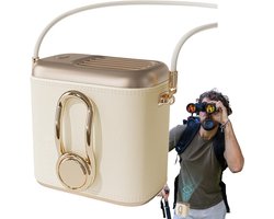 Ventilatorkoeler - bureau nekventilator, 8,4 x 6,0 cm draagbare kleine ventilator, oplaadbare batterij, draagbare koeling met 3 snelheden voor wandelen, kamperen, reizen