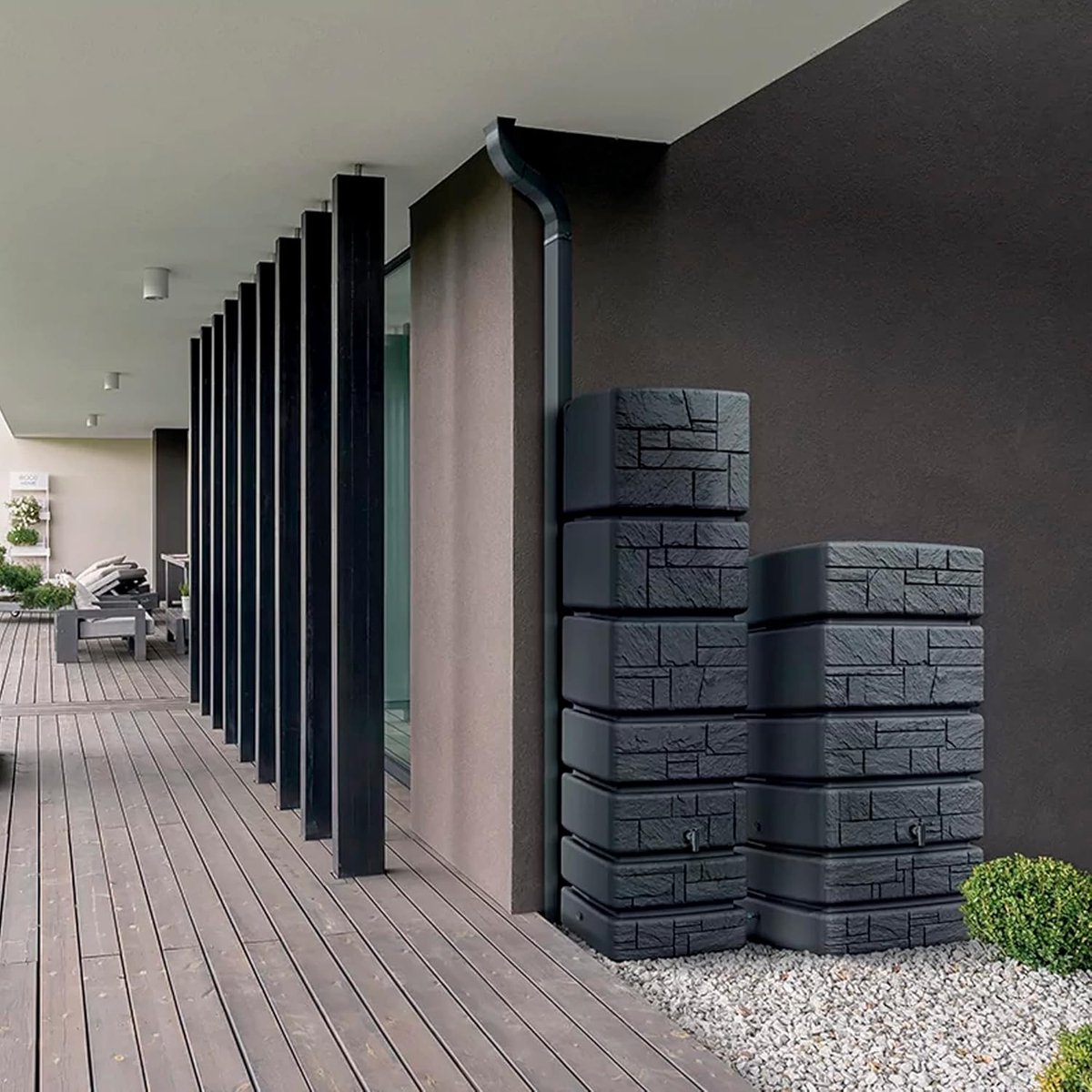 Regenton Vulautomaat - Wateropvang Systeem - Tuin Besproeien - Automatische Watertoevoer - 350 liter - Grijs