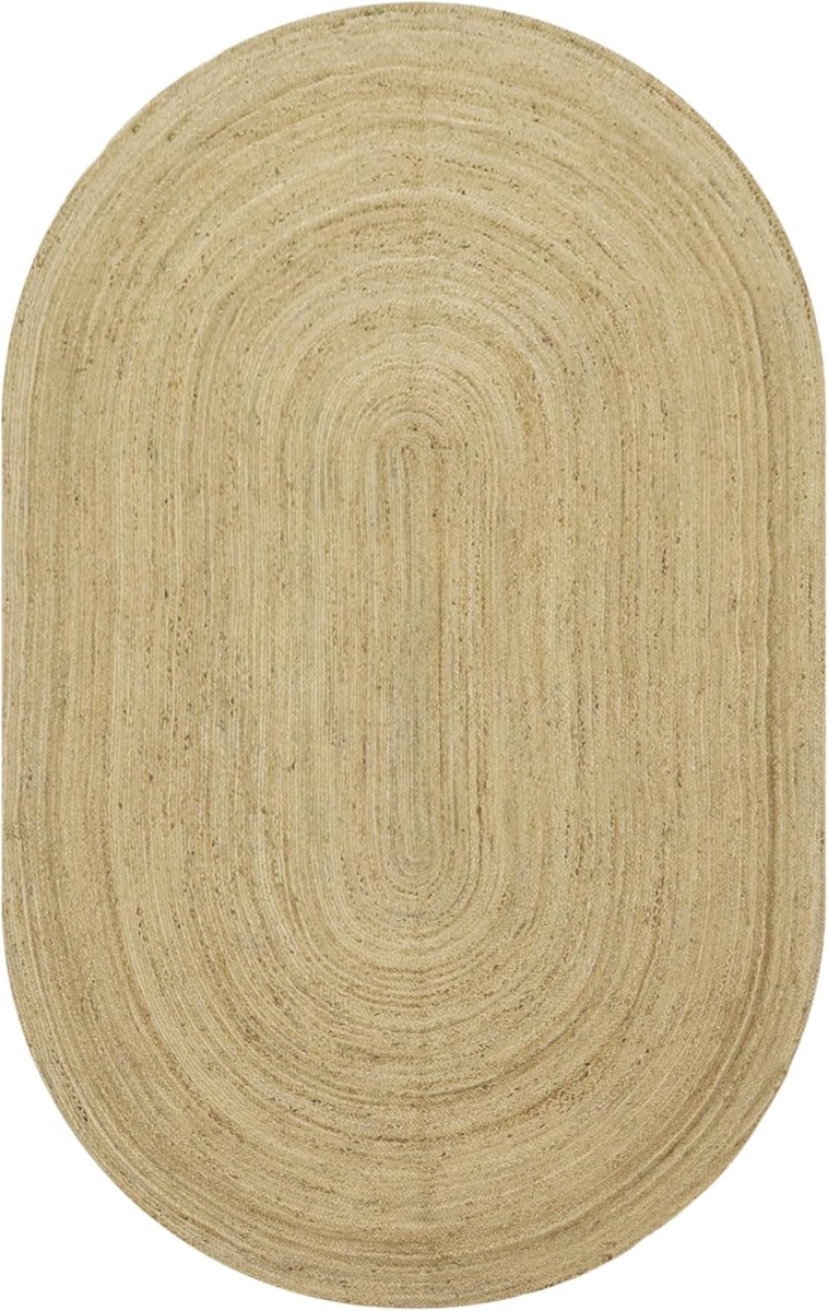 Ovale loper - Vloerkleed gangloper - Interieurdecoratie - Handgevlochten jute - 91 x 457 c