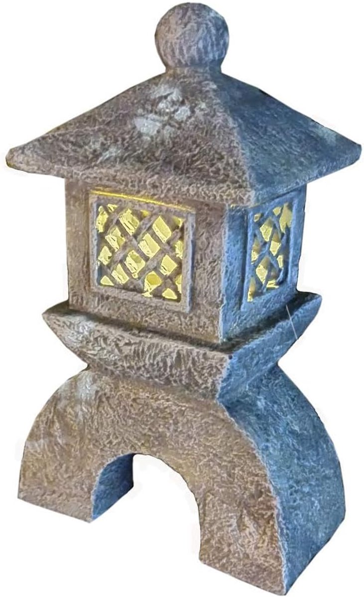 Tuin Lantaarn - Oud Ornament - Tuin Decoratie - Zonne-energie Verlichting - 2000 Gram - Antiek Grijs