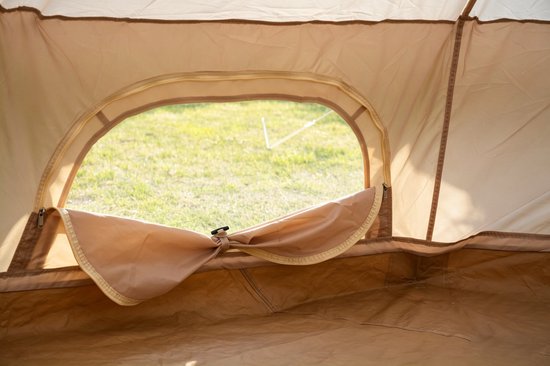 PHOEBE CAT 9.8 ft Campingtent - Oxfordstof - Met aansluiting voor een kooktoestel - Geschikt voor 3-4 personen - Beige (zonder verlichting) — afbeelding 3