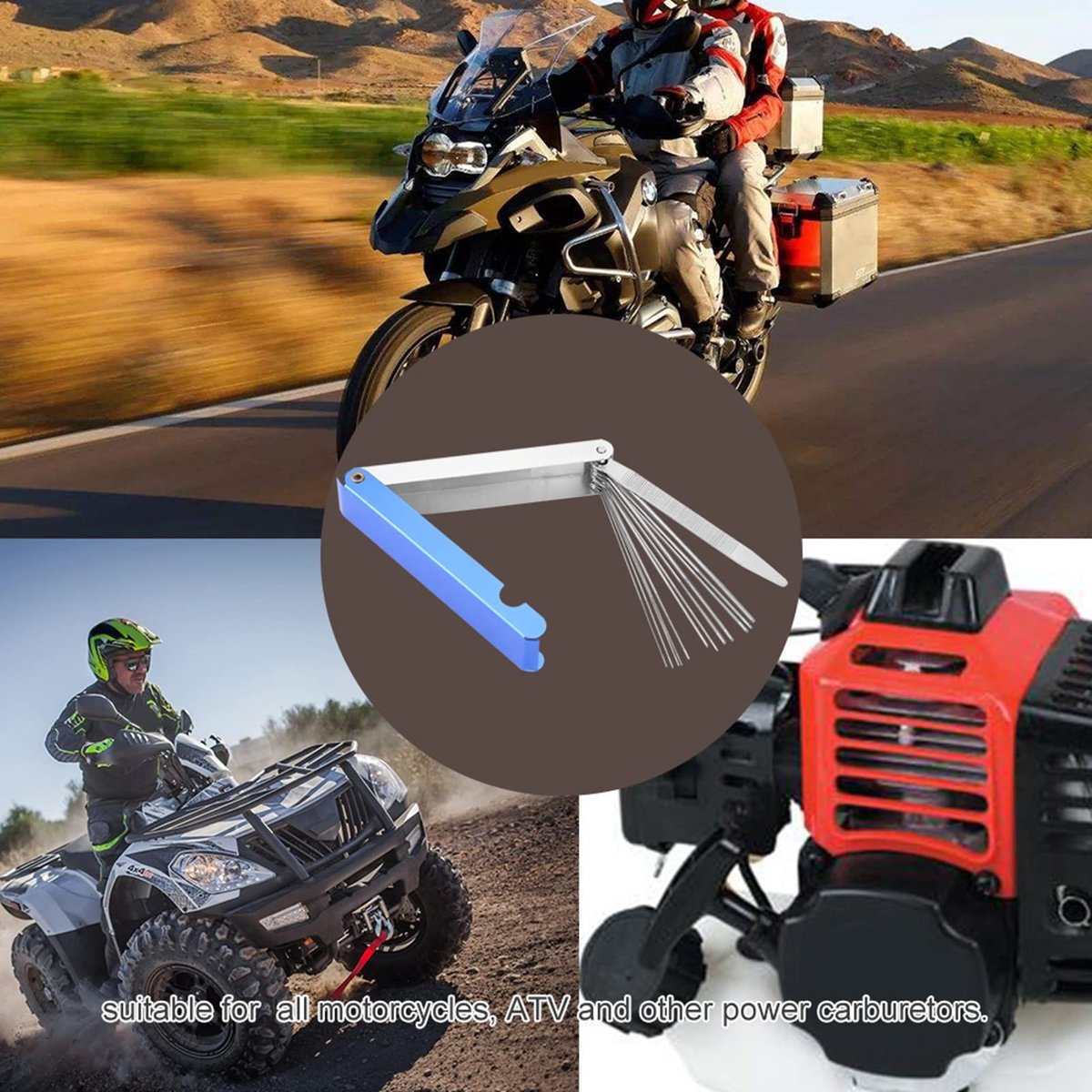 Dailygoods- Mondstuk Reiniger Set 13 Stuks - Reinigingsnaalden - Corrosiebestendig - Duurzaam - Voor Motorfietsen/ATV's - Inclusief Opbergdoos - Reinigingsset