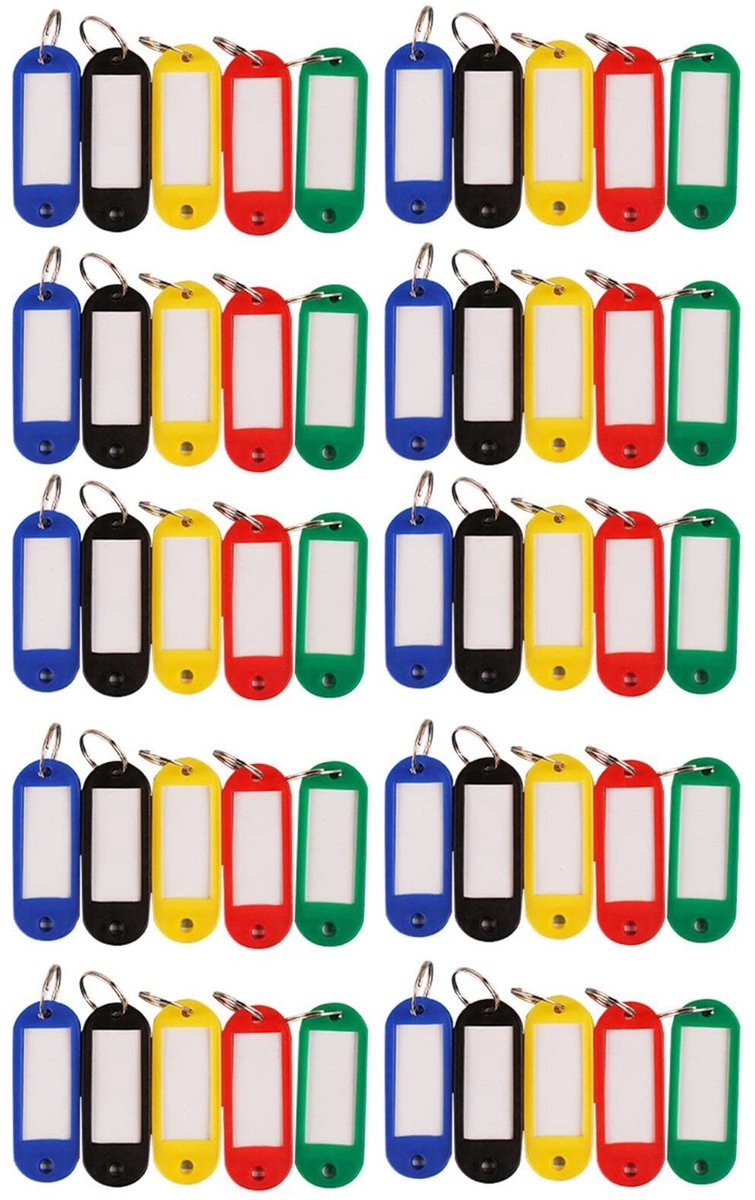 Dailygoods- Sleutelhanger 50 Stuks - Sleutellabels - Roestvrijstalen