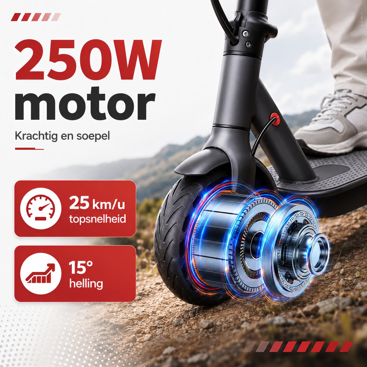 AOVOPRO TX01 Elektrische Step voor Volwassenen – 350W Motor – 25 km/u – 30 km Actieradius – App-bediening – Opvouwbare Elektrische Scooter – foto 4