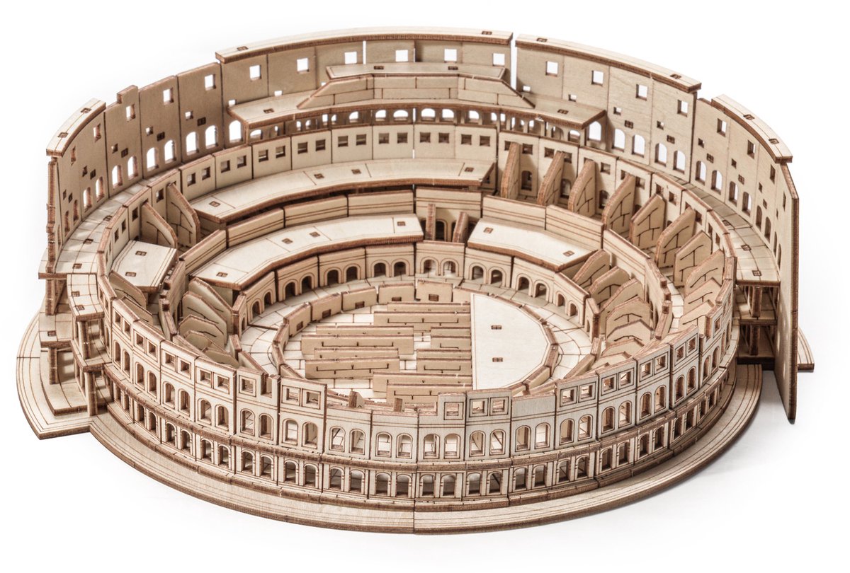 Nice Idea- Bouwpakket 3D DIY- Colosseum (Rome) van hout- Modelbouw
