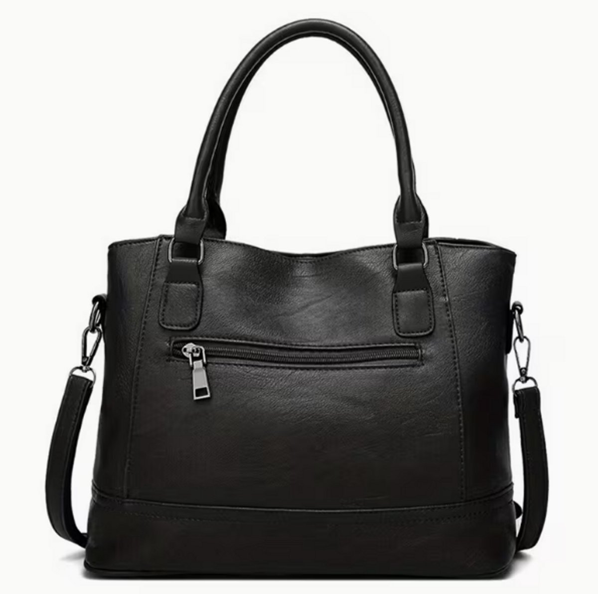 Handtassen Dames - Handtas - Schoudertas - Retro Stijl - PU-leer - 7 Zakken - 33x13x26 cm - Voor 12,9-inch Tablet - Zwart