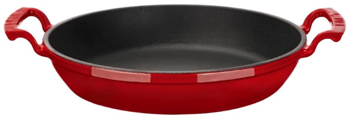 LAVA - Serveerpan / Hapjespan - Geëmailleerd Gietijzer - Ø 24 cm - 1.56 L - Rood