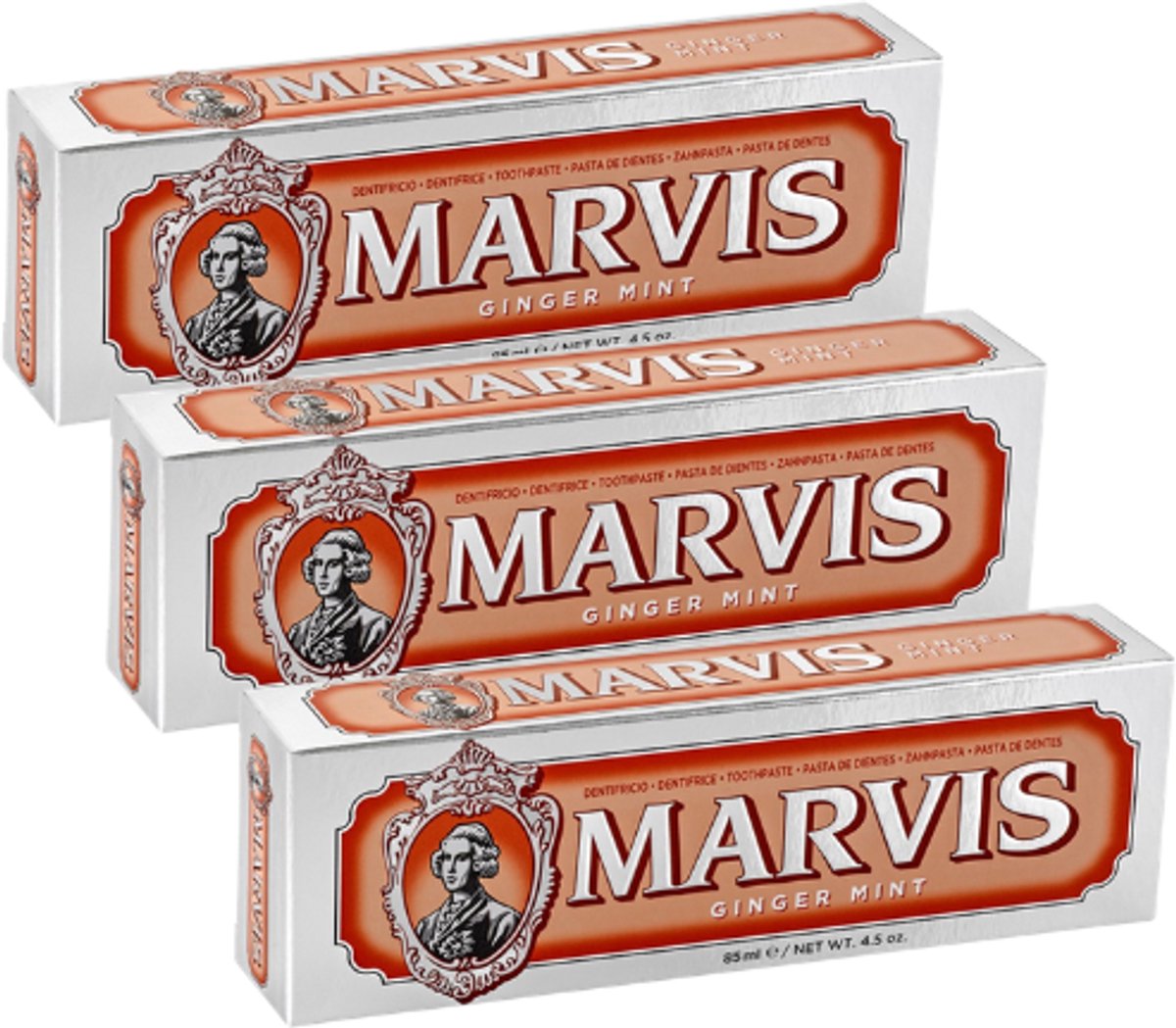 Marvis Tandpasta Ginger Mint - 3 x 85 ml