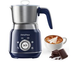 Clruro Melkopschuimer - 1 L - 6-in-1 Melkverwarmer 500 ml - Inductie en Afneembare Kan - RVS - Blauw