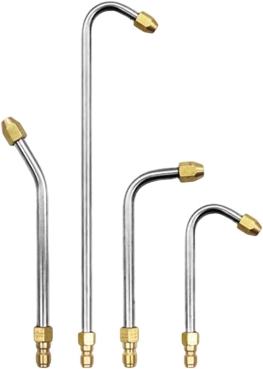 Hogedrukreiniger Verlengstuk - Schoonmaakstaaf Spuitlans - Terras Reinigen - Precisie Hoekmondstuk - 37 x 15 x 8 cm - Zilver