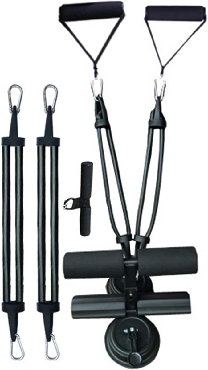 Sit Up Assistent - Voethouder Fitness - Core Training - Sterke Zuigbasis - 23 x 20 cm - Zwart