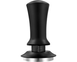 Koffie Tamper - Koffie Doseerder - Consistente Druk - Verstelbare Diepte - 53 mm - Zilver