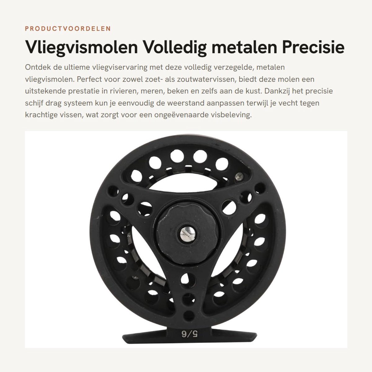 Dailygoods- Vliegvismolen Volledig Metalen - Zoetwater/Zoutwater - Precisie Schijf Drag Systeem - Hoge Sterkte - Duurzaam Ontwerp - Vermindert Lijngeheugen - Vliegvishaspel