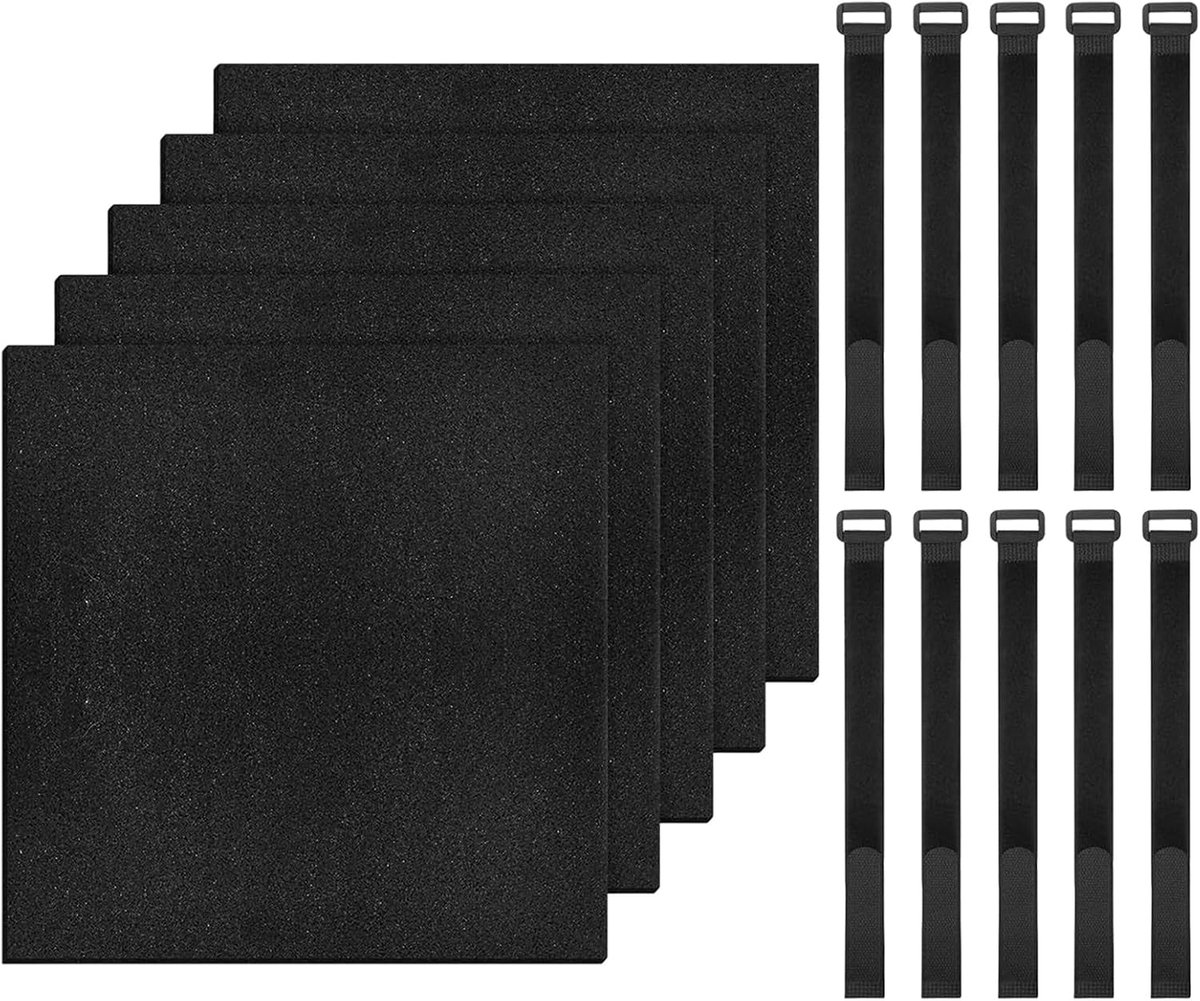 Stapelbed Ladder Pads - Antislip Treden - Veilig Klimmen - Verstelbare Riemen - 25x25 cm - Zwart
