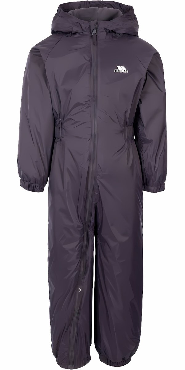 Trespass kindersneeuwpak Button Rain Suit donkergrijs - 18/24