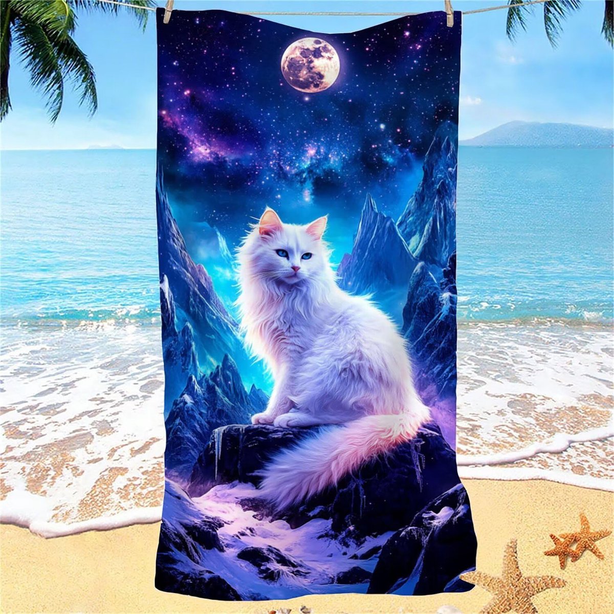 Strandhanddoek - Strandlaken - Strand en zwembad - Zandvrij en sneldrogend - 60 x 120 cm -