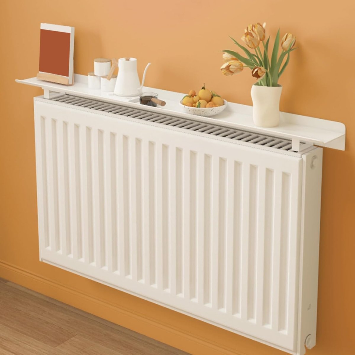Radiatorrek - Radiatorplank - Ruimte Benutten - Montage Zonder Boren - 15 cm Breed - Aluminium