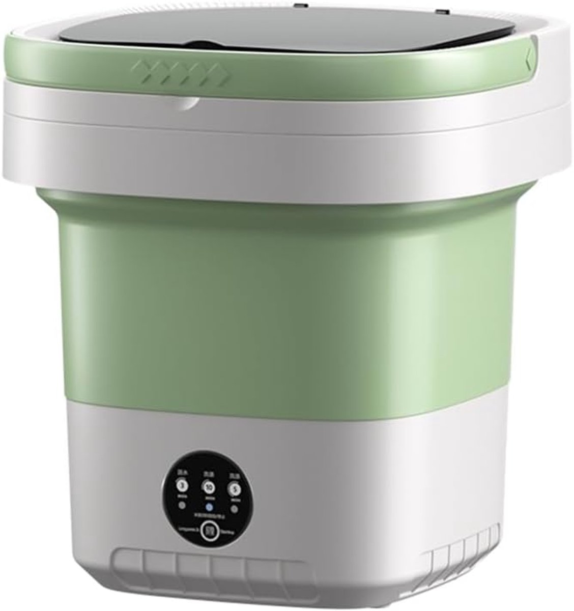 Mini Wasmachine Opvouwbaar Apparaat Apart Wassen Eén-knops Bediening 12 Liter Capaciteit Fris Groen