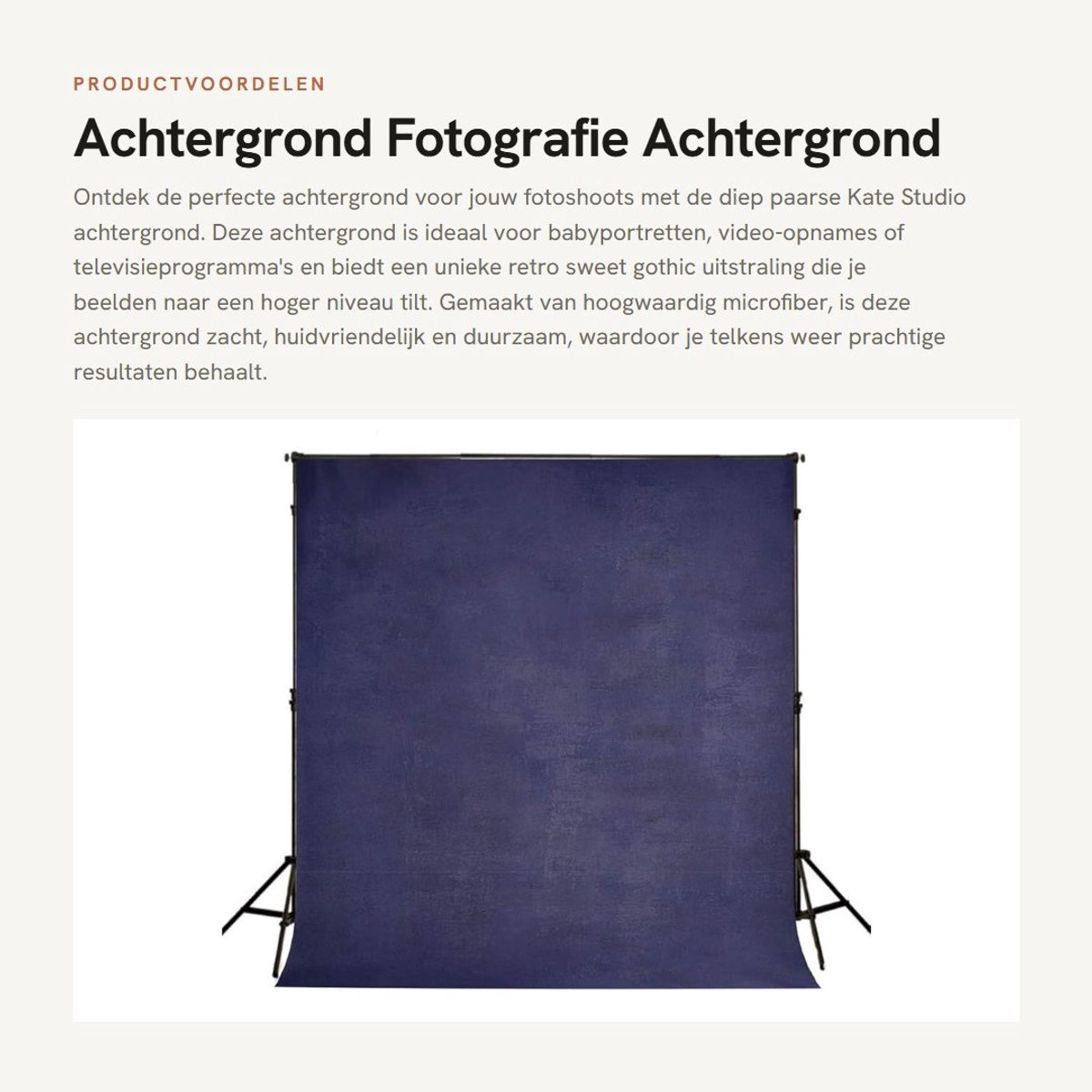 Dailygoods - Achtergrond - Fotografie Achtergrond - Professionele Kwaliteit - Diep paars - Retro Sweet Gothic - Geschikt voor Baby Portret - 5x7ft
