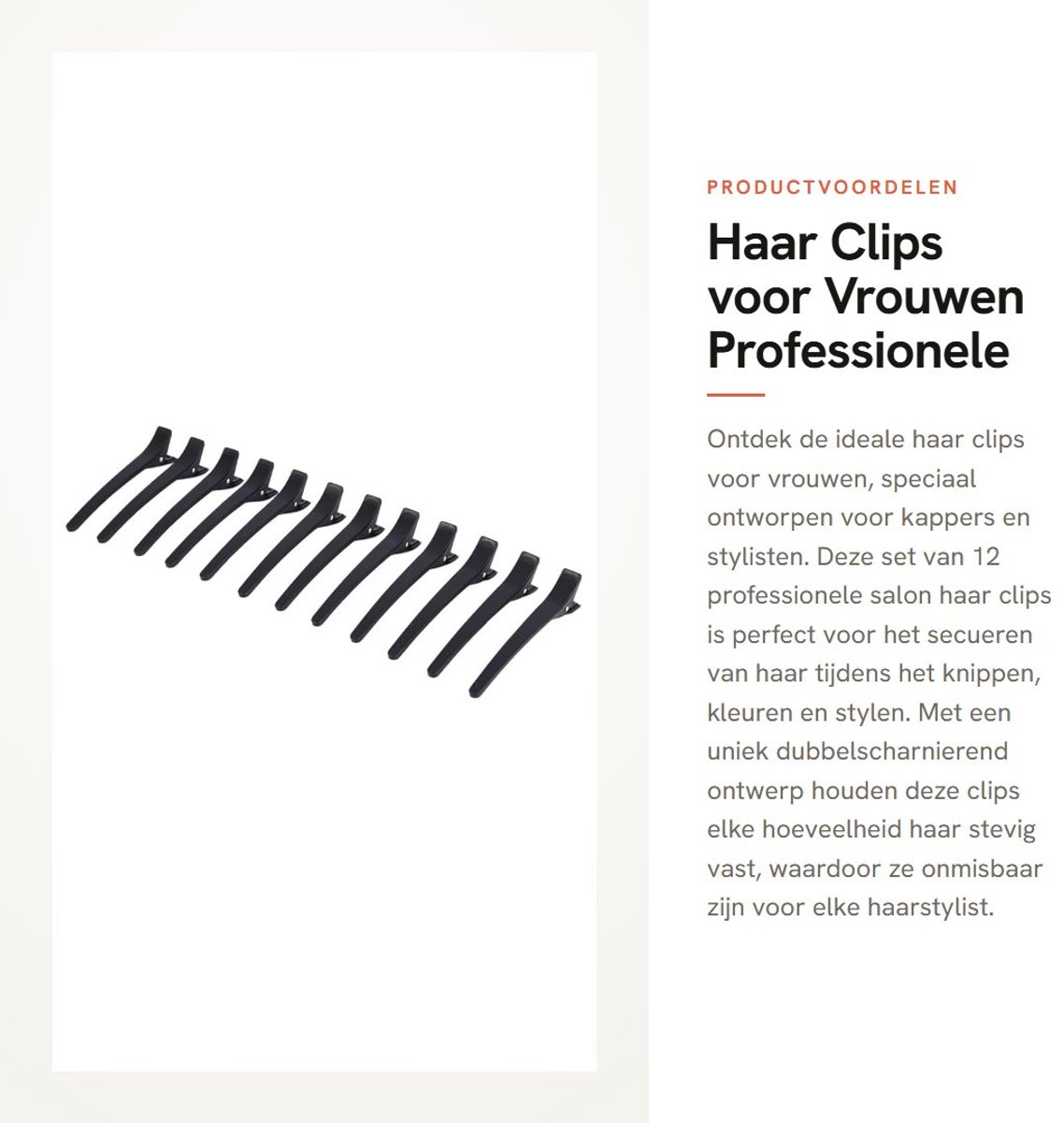 Dailygoods- Haarclips Professionele Salon - 12 Stuks - Dubbelscharnierend Ontwerp - Haarspeld - Styling Tools - Lichtgewicht en Comfortabel - Haarklemmen