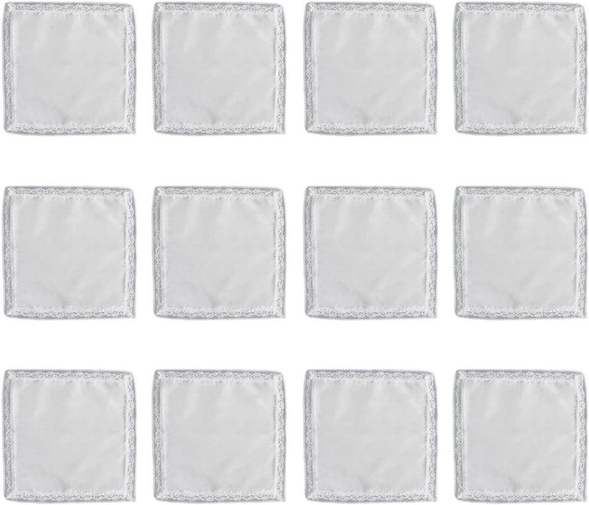 Lace Rand Zakdoeken - Bruiloft Accessoires - Feestelijke Gelegenheden - Elegante Stijl - 25 x 25 cm - Diverse Kleuren